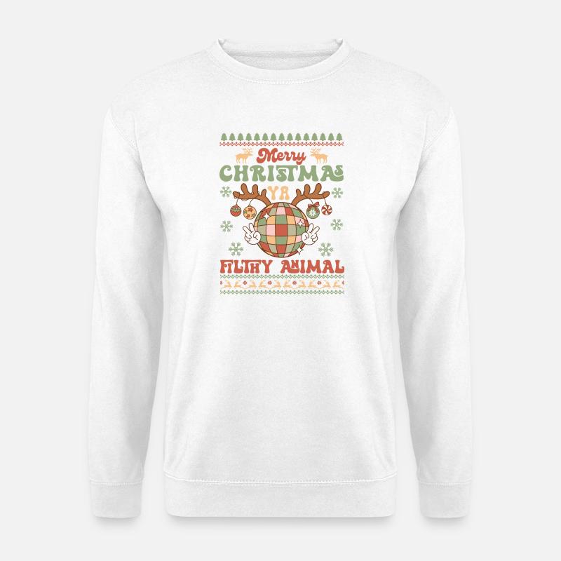 Pull de Noël moche - Sweat-shirt Unisexe - blanc