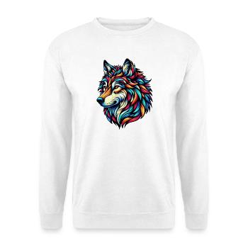 Wolf - Unisex Pullover - Weiß - Vorne