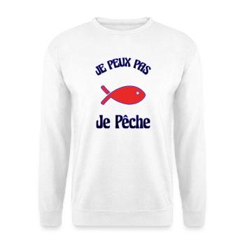 I CAN'T. I FISHED. FISHERMAN. HUMOR. RETIREMENT - Unisex Sweatshirt - white - Front