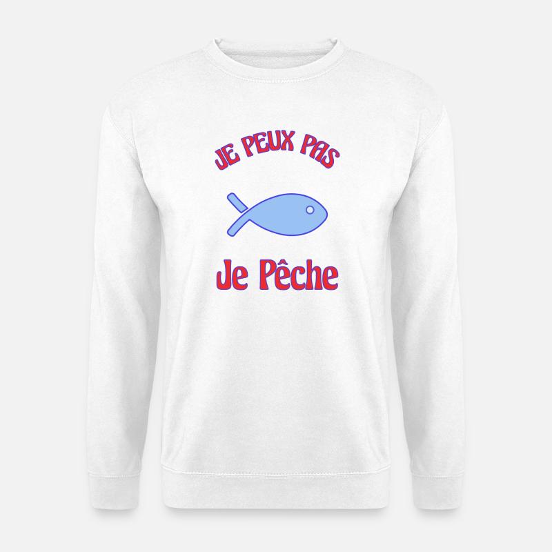 ICH KANN NICHT. ANGELN - Unisex Pullover - Weiß