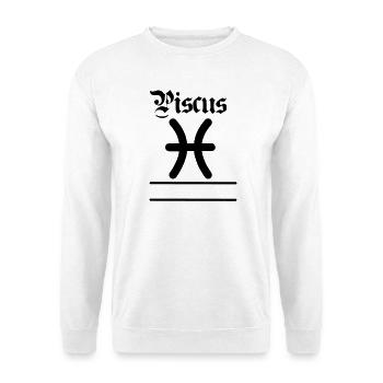 Bannière de nom de Poisson Poissons - Sweat-shirt Unisexe - blanc - Devant