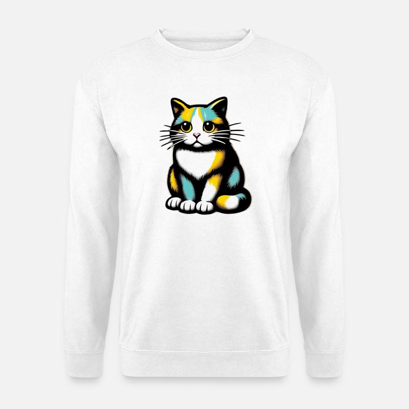 Katze - Unisex Pullover - Weiß