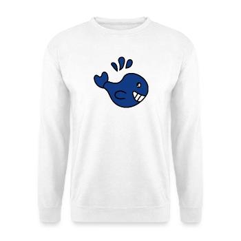 WHALE. FISH. APRIL FOOL. HOLIDAY. SUMMER. - Unisex Sweatshirt - white - Front
