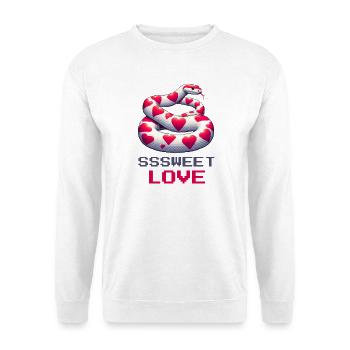Snake, sweet love - Unisex Sweatshirt - white - Front