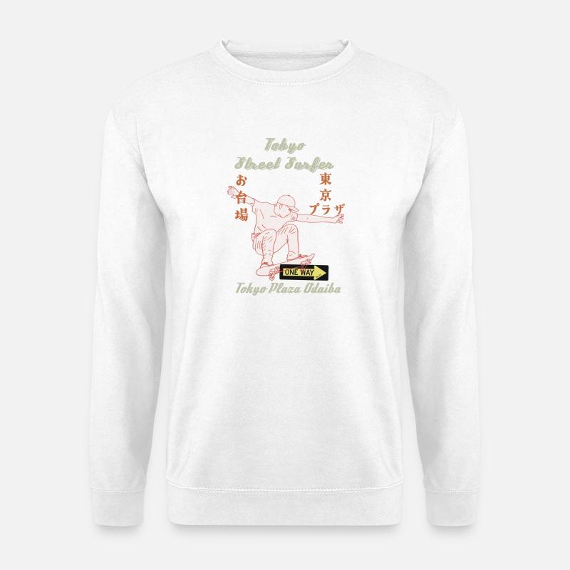 Tokyo Surfer Dude - Unisex Pullover - Weiß