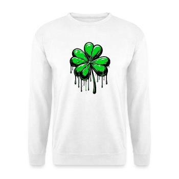 Trèfle à quatre feuilles - Sweat-shirt Unisexe - blanc - Devant