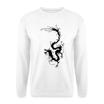 Schwarzer Rauchdrache - Unisex Pullover - Weiß - Vorne