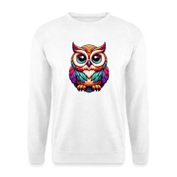 Eule - Unisex Pullover - Weiß - Vorne