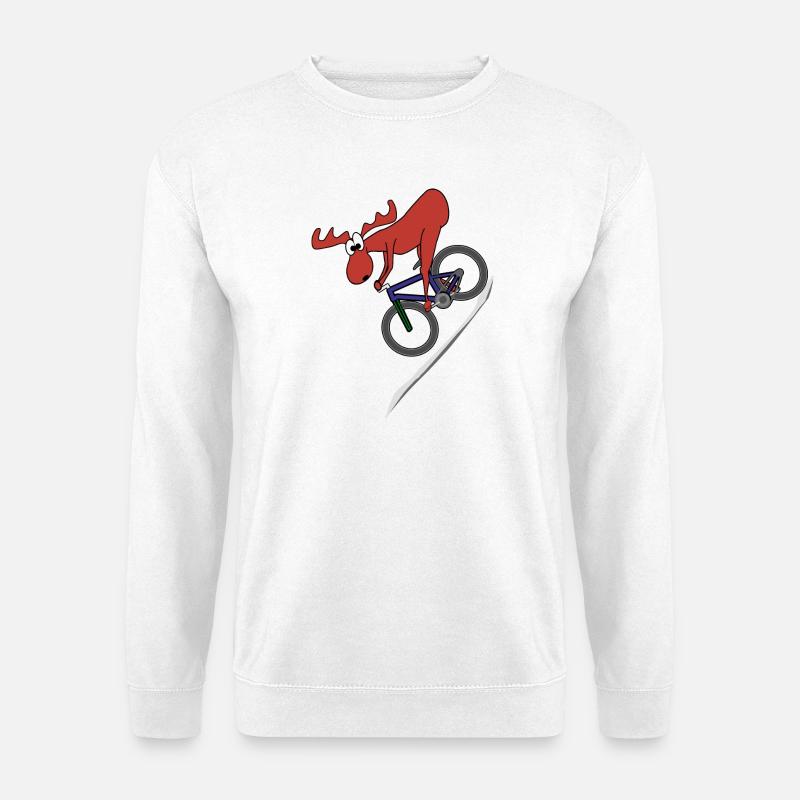 Moose MTB Downhill - Unisex Sweatshirt - white