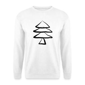 arbre de Noël arbre de Noël arbre de Noël - Sweat-shirt Unisexe - blanc - Devant