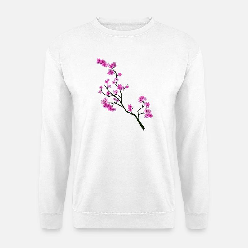 Branche de fleur de style printanier - Sweat-shirt Unisexe - blanc