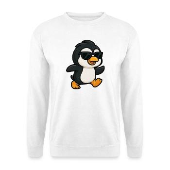Cool pingouin lunettes de soleil été jogging course à pied - Sweat-shirt Unisexe - blanc - Devant