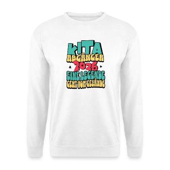 Kita Abgänger 2026 | Eine Legende geht vom Gelände - Unisex Pullover - Weiß - Vorne