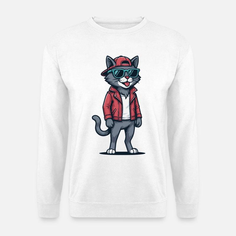 Cool Cat Vibes - Unisex Pullover - Weiß