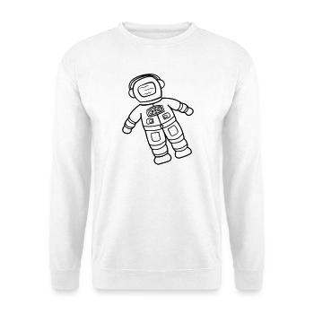 Astronaut Spaceman Doodle Space Explorer Drawn - Unisex Sweatshirt - white - Front