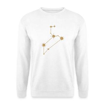 Star Constellation Leo Zodiac Birth Sign Golden - Unisex Sweatshirt - white - Front
