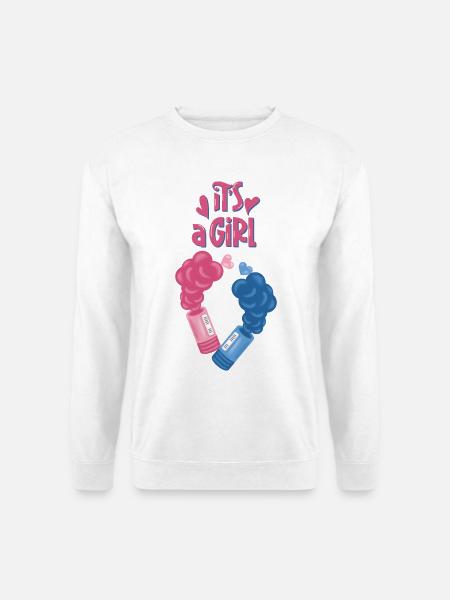 It’s a Girl Cutting Foam Party - Unisex Pullover - Weiß