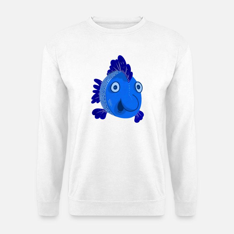 Blue Fish - Unisex Pullover - Weiß