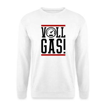 Full Throttle Speedometer Saying - Unisex Sweatshirt - white - Front