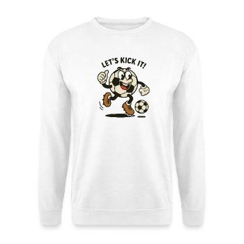 Caractère de football joyeux - Sweat-shirt Unisexe - blanc - Devant