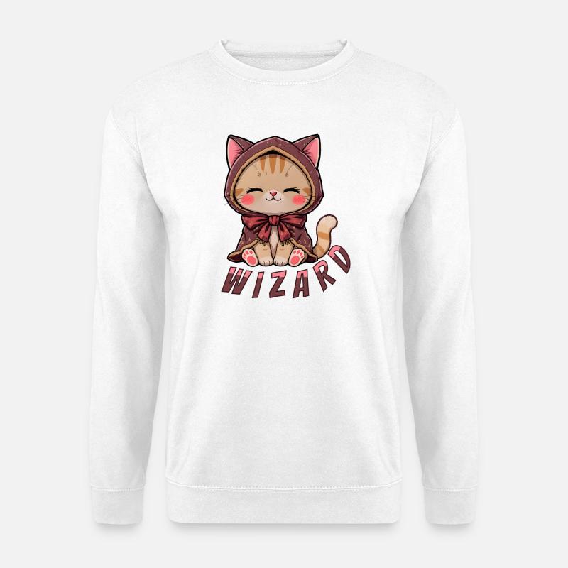 Kitten in magic cape - Unisex Sweatshirt - white