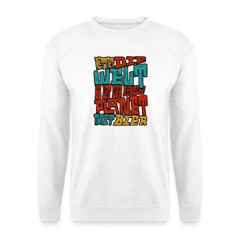 Rettet_die_welt - Unisex Sweatshirt - white - Front