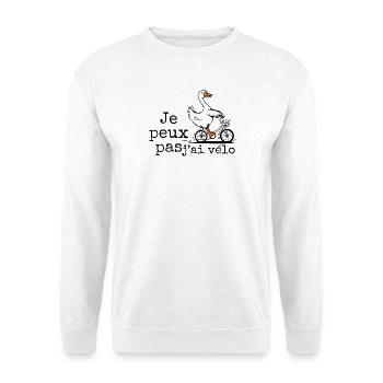 Duck dich auf ein Fahrrad, ich kann kein Fahrrad haben - Unisex Pullover - Weiß - Vorne