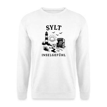 sylt insel gefühl - Unisex Pullover - Weiß - Vorne