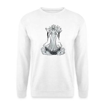Banshee auf Kristallfelsen - Unisex Pullover - Weiß - Vorne