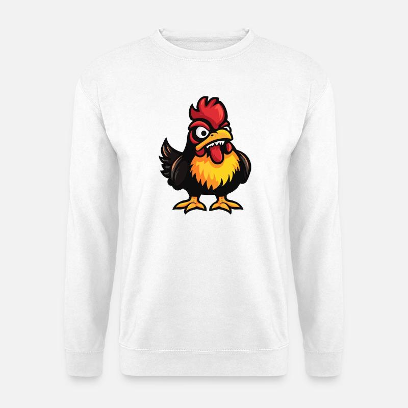 Hahn Halloween Zombie - Unisex Pullover - Weiß