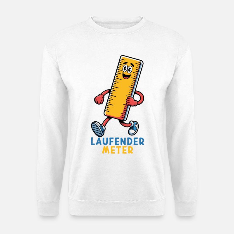 Laufender Meter - Unisex Pullover - Weiß