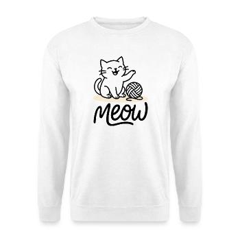 Miaou Chat - Sweat-shirt Unisexe - blanc - Devant