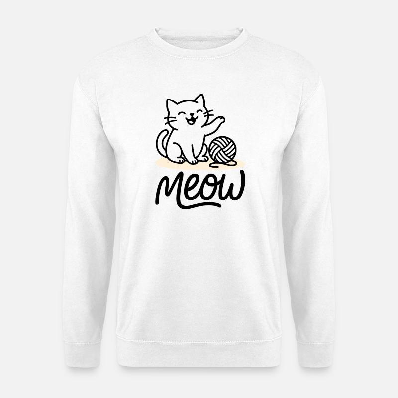 Meow Katze - Unisex Pullover - Weiß