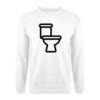 toilet - Unisex Sweatshirt - white - Front