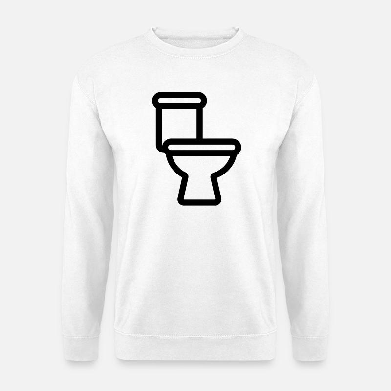 Toilette - Unisex Pullover - Weiß