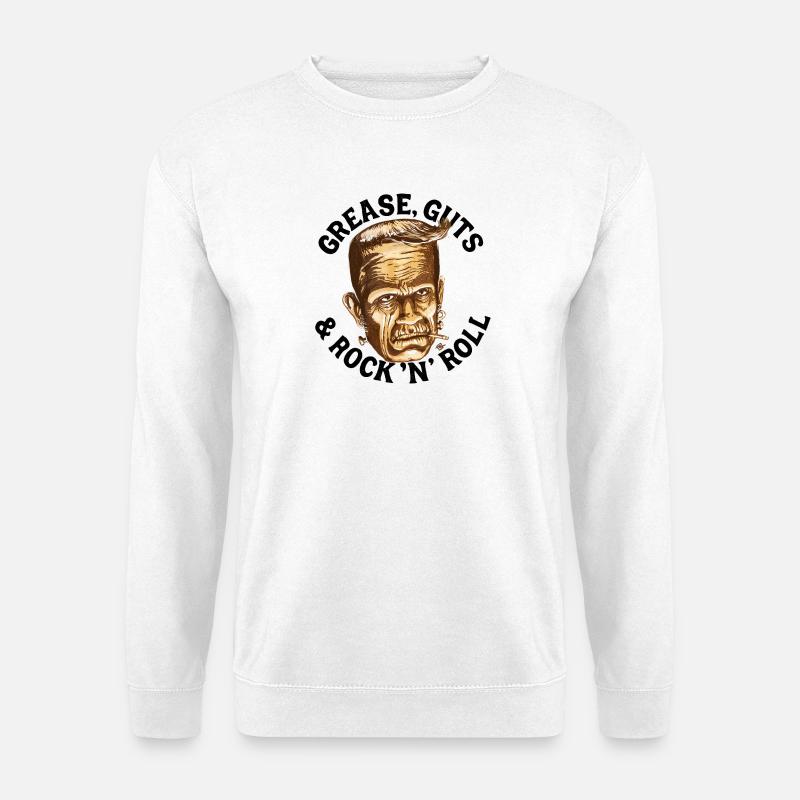 Gomina, Eingeweide & Rock... - Unisex Pullover - Weiß
