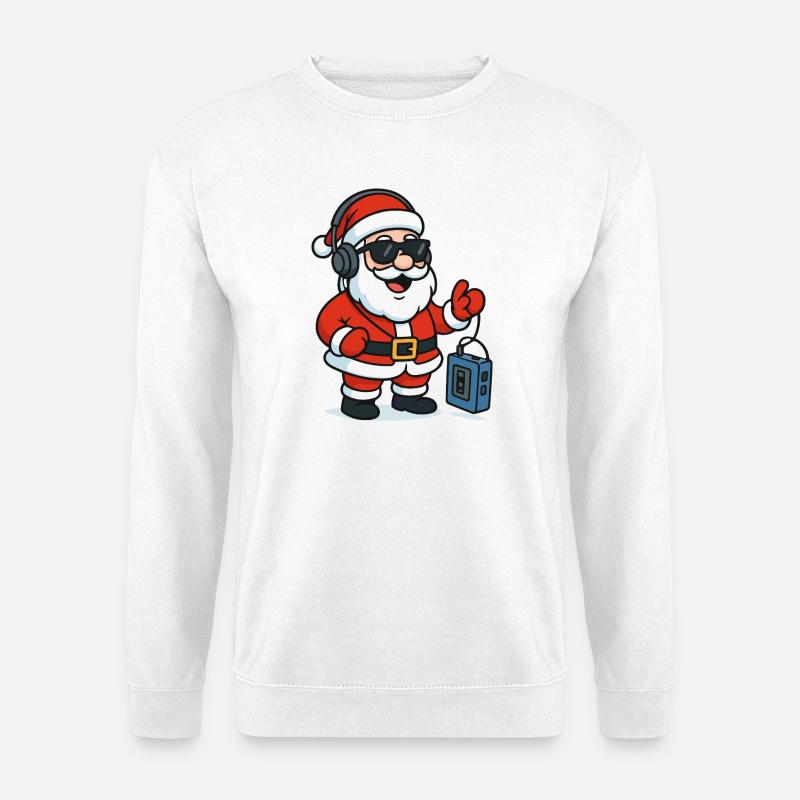 Weihnachts-DJ Santa Groove - Unisex Pullover - Weiß