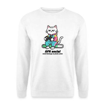 Gamer AFK Social, Pixel-Lademodus aktiviert - Unisex Pullover - Weiß - Vorne