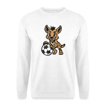 Hyena with soccer ball - Unisex Sweatshirt - white - Front