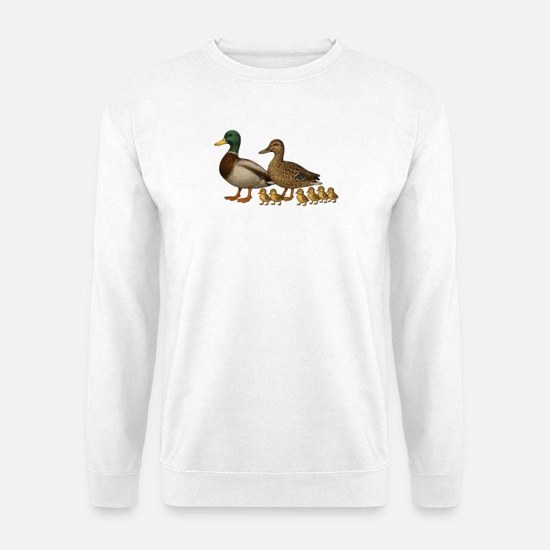 Enten Familie - Unisex Pullover - Weiß