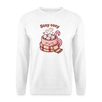 Stay Cozy Cocoa Mug - Unisex Pullover - Weiß - Vorne