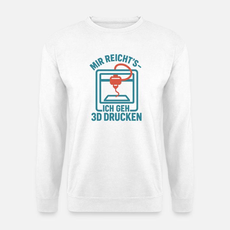 Mir reicht's ich geh 3D drucken - Unisex Pullover - Weiß