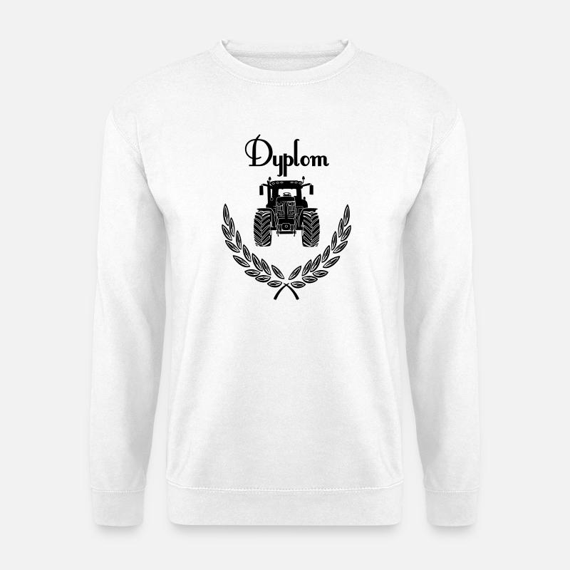 Dyplom Traktor - Unisex Pullover - Weiß