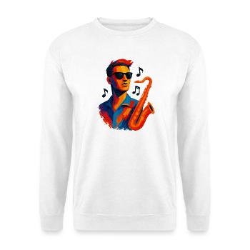 Jazz - Saxophone - Musique - Sweat-shirt Unisexe - blanc - Devant