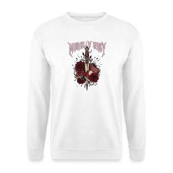 Moralisch graues Buchklischee Dunkler Liebesroman-Leser - Unisex Pullover - Weiß - Vorne