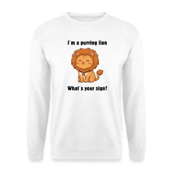 Zodiac Leo Cat – Cute Leo Zodiac - Unisex Sweatshirt - white - Front