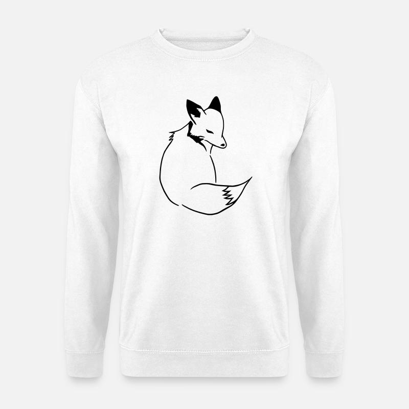 Fox Comic: Smart, Foxy & Manga Style - Unisex Sweatshirt - white
