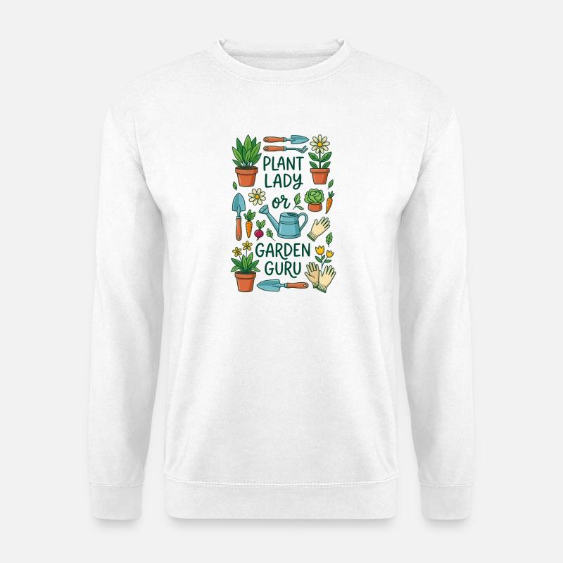 Der Pflanzenliebhaber oder Gartenexperte - Unisex Pullover - Weiß