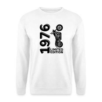 Anniversaire 50 Ans Biker Né en 1976 Vintage - Sweat-shirt Unisexe - blanc - Devant