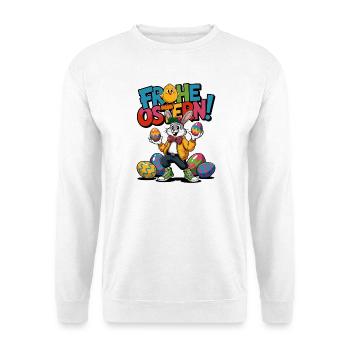 Joyeux lapin de Pâques - Sweat-shirt Unisexe - blanc - Devant